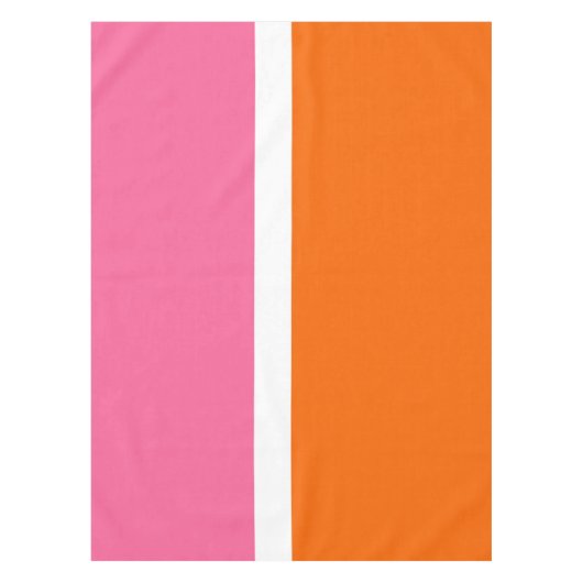 Schlichte Farbblockgestaltung in rosa, orange Tischdecke (Vorderseite)