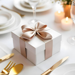 Schlichte Farbe Bohemisch Beige Satin Ribbon Satinband