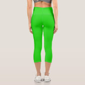 Schlichte Farbe in kalkgrün Capri Leggings (Rückseite)