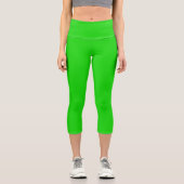 Schlichte Farbe in kalkgrün Capri Leggings (Vorderseite)