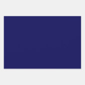 Schlichte Farbe Mitternachtsblau Geschenkpapier Set (Vorderseite)
