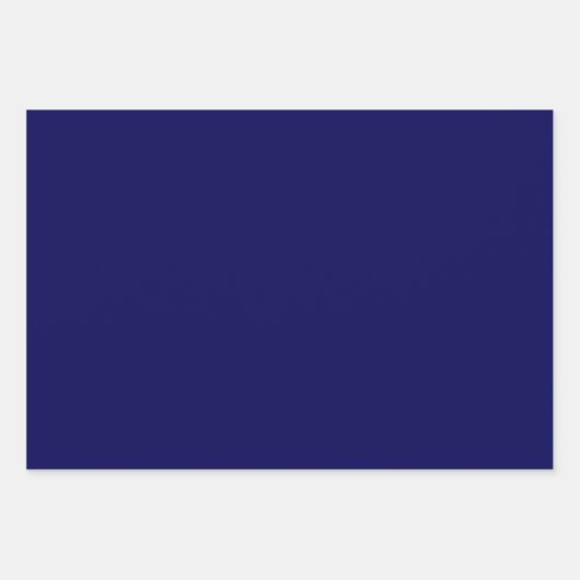Schlichte Farbe Mitternachtsblau Geschenkpapier Set (Vorderseite)