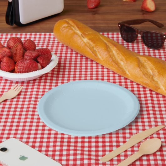 Schlichte Farbe solide trübe hellblau Pappteller (Picknick)