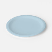 Schlichte Farbe solide trübe hellblau Pappteller (Schrägansicht)