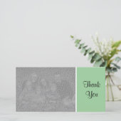 Schlichte Farbe - Vielen Dank - verblasste Farbe Dankeskarte (Stehend Vorderseite)