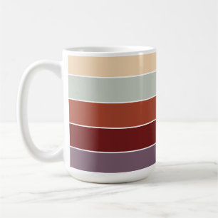 Schlichte Farbstreifen warme Herbstfarben Kaffeetasse