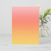 Schlichte Farbtöne - Gelb bis dunkelrosa Ober Einladung (Stehend Vorderseite)