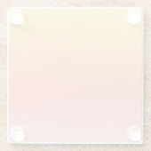 Schlichte Farbtöne - Gelb bis dunkelrosa Ober Glasuntersetzer (Rückseite)