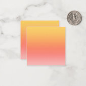 Schlichte Farbtöne - Gelb bis dunkelrosa Ober Mitteilungskarte (Vorderseite/Rückseite Beispiel)