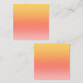 Schlichte Farbtöne - Gelb bis dunkelrosa Ober Mitteilungskarte (Vorne/Hinten)