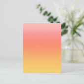 Schlichte Farbtöne - Gelb bis dunkelrosa Ober Postkarte (Stehend Vorderseite)