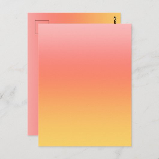 Schlichte Farbtöne - Gelb bis dunkelrosa Ober Postkarte (Vorne/Hinten)
