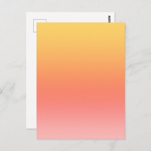 Schlichte Farbtöne - Gelb bis dunkelrosa Ober Postkarte (Vorne/Hinten)