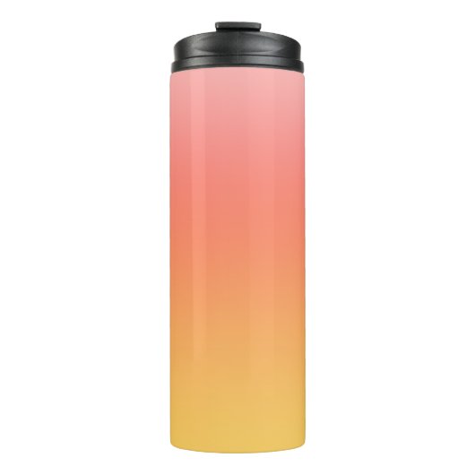 Schlichte Farbtöne - Gelb bis dunkelrosa Ober Thermosbecher (Vorderseite)