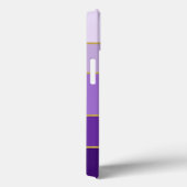 Schlichte Farbtöne Lila Streifen mit Namen Case-Mate iPhone Hülle (Rückseite / Rechts)