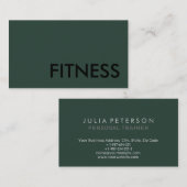 Schlichte Fitness Modernes Minimalistisch Visitenkarte (Vorne/Hinten)