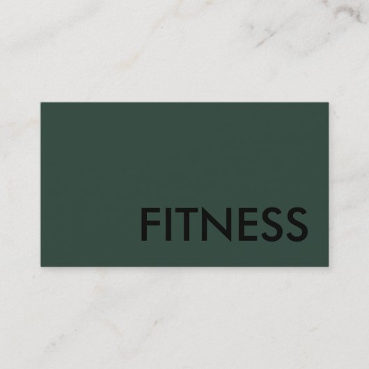 Schlichte Fitness Modernes Minimalistisch Visitenkarte (Vorderseite)