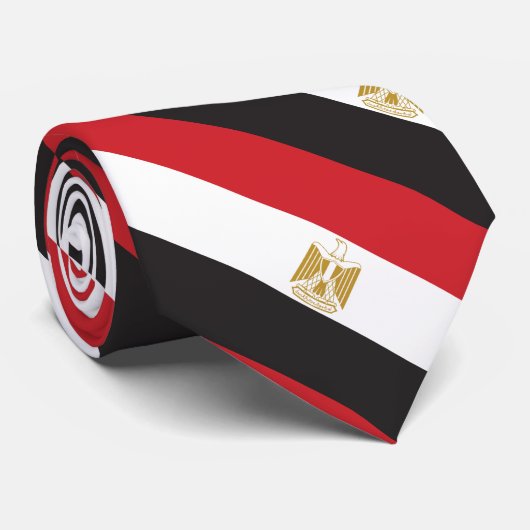 Schlichte Flagge Ägyptens Krawatte (Gerollt)