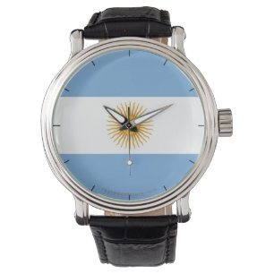 Schlichte Flagge Argentiniens Armbanduhr