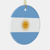 Schlichte Flagge Argentiniens Keramikornament (Rechts)