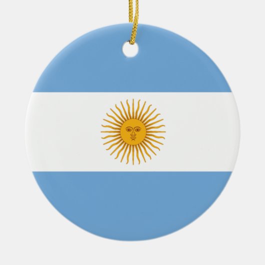 Schlichte Flagge Argentiniens Keramikornament (Vorne)