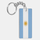 Schlichte Flagge Argentiniens Schlüsselanhänger (Vorderseite links)