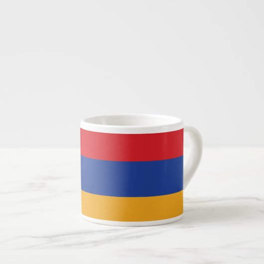 Schlichte Flagge Armeniens Espressotasse (Vorderseite Rechts)