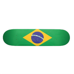 Schlichte Flagge Brasiliens Skateboard