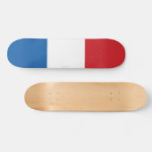 Schlichte Flagge Frankreichs Skateboard (Horizontal)