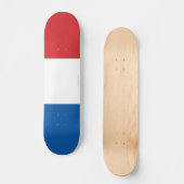 Schlichte Flagge Frankreichs Skateboard (Vorderseite)