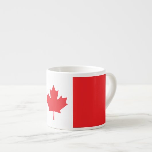 Schlichte Flagge Kanadas Espressotasse (Vorderseite Rechts)