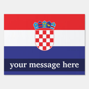 Schlichte Flagge Kroatiens Gartenschild