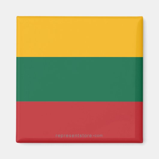 Schlichte Flagge Litauens Magnet (Vorne)