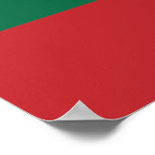 Schlichte Flagge Litauens Poster (Ecke)