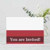 Schlichte Flagge Polens Einladung (Stehend Vorderseite)