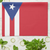 Schlichte Flagge Puertos Rico Geschirrtuch (Gefaltet)
