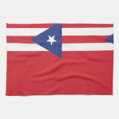 Schlichte Flagge Puertos Rico Geschirrtuch (Horizontal)