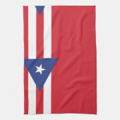 Schlichte Flagge Puertos Rico Geschirrtuch (Vertikal)