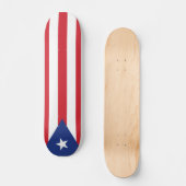 Schlichte Flagge Puertos Rico Skateboard (Vorderseite)