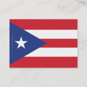 Schlichte Flagge Puertos Rico Visitenkarte (Rückseite)