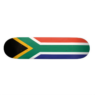 Schlichte Flagge Südafrikas Skateboard