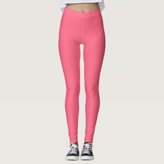 Schlichte Flamingo Liebe Hot Pink Leggings (Vorderseite)