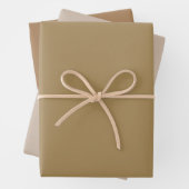 Schlichte französische Beige Harvest Brown Shades Geschenkpapier Set (Beispiel)