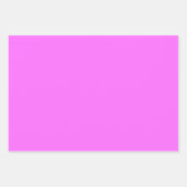 Schlichte französische Ultra Fuchsia Pink-Farbtöne Geschenkpapier Set (Vorderseite 2)