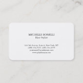 Schlichte Frisur Rot Beruflich Visitenkarte (Rückseite)