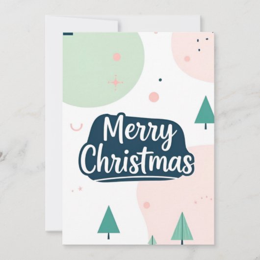 schlichte frohe Weihnachten Einladung (Vorderseite)