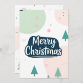 schlichte frohe Weihnachten Einladung (Vorne/Hinten)