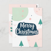 schlichte frohe Weihnachten Postkarte (Vorne/Hinten)