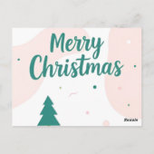 schlichte frohe Weihnachten Postkarte (Rückseite)