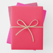 Schlichte Fuchsia Strawberry Blush Pink Shades 3 T Geschenkpapier Set (Beispiel)